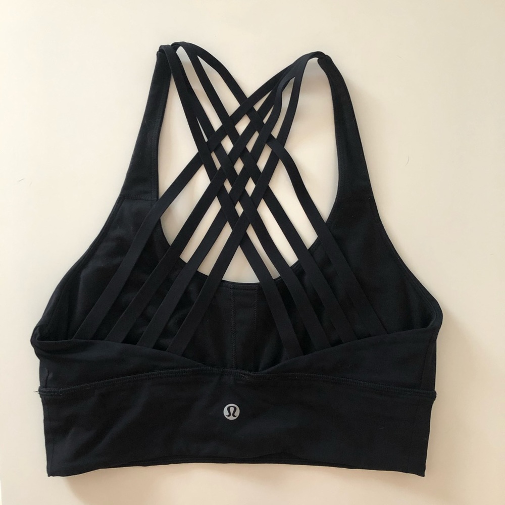 Black Lululemon Free To Be Moved Bra, size 6
